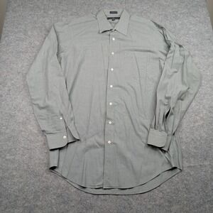 Woodward Shirt Mens 16.5‎ 36/37 Gray Check Long Sleeve Button Down Cotton Dress